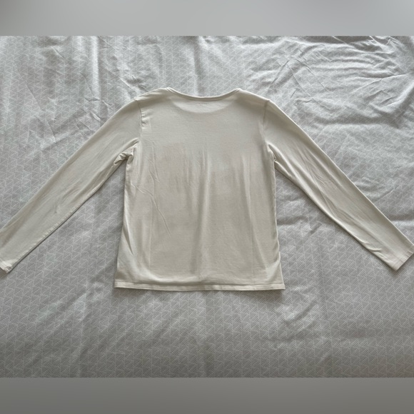 Lands End Long Sleeve Shirt White - Picture 6 of 6